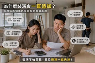 為什麼裝潢會一直追加？很多人不知道的室內設計報價真相